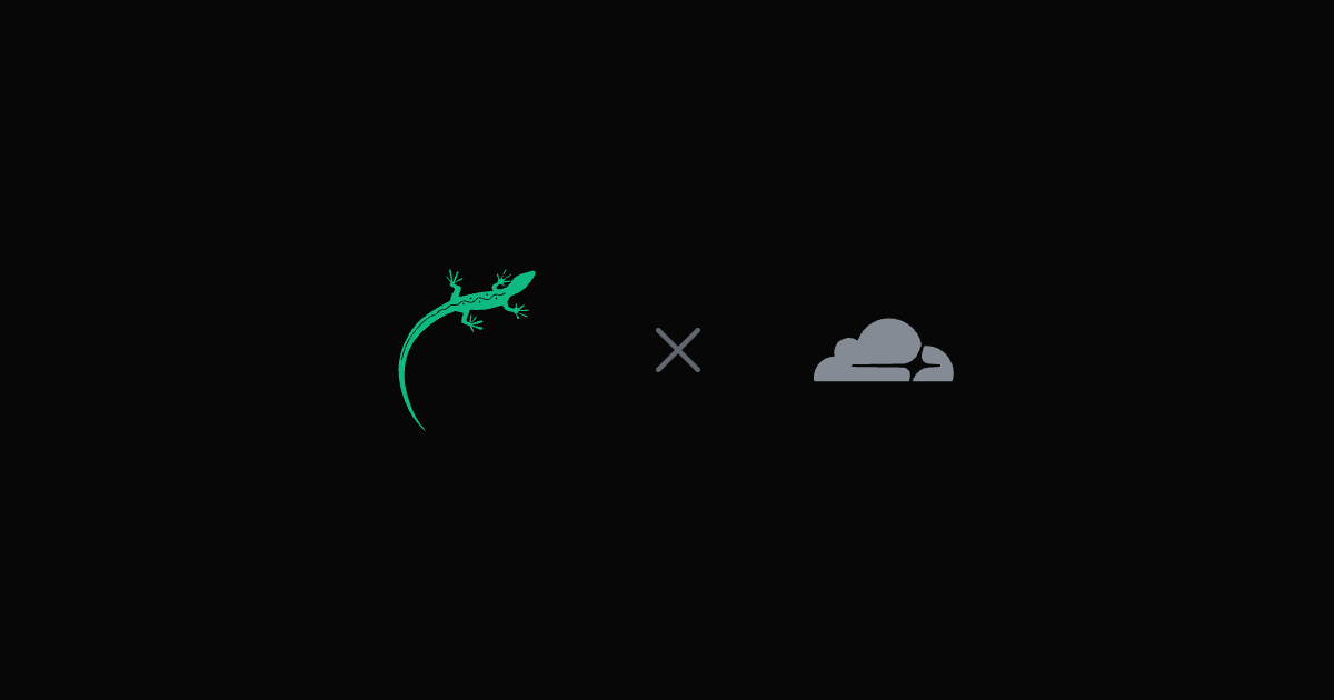 Lizard vs Cloudflare Workers — the Lizard logo beside the Cloudflare Workers logo